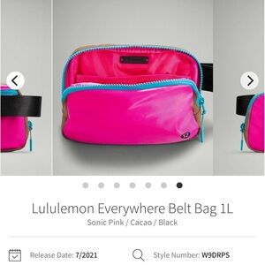 *RARE*  Sonic Pink/Cacao/Black Everywhere Belt Bag